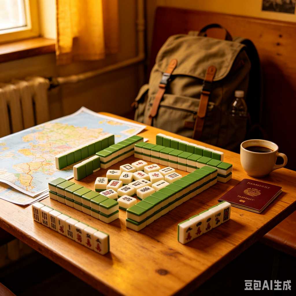 printed logo mahjong set
